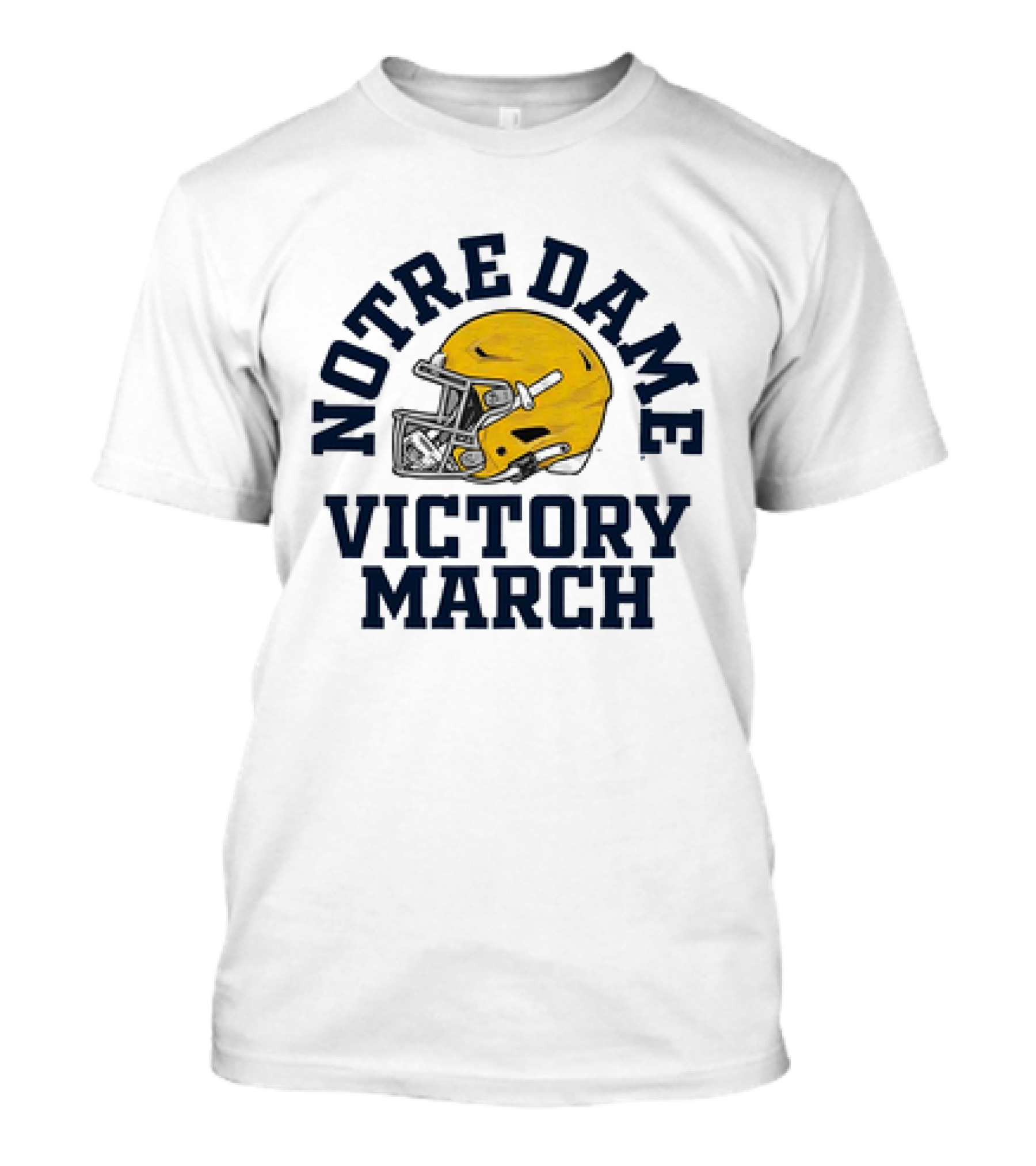 Notre Dame Victory March 2025 Fighting Irish Helmet T-Shirt