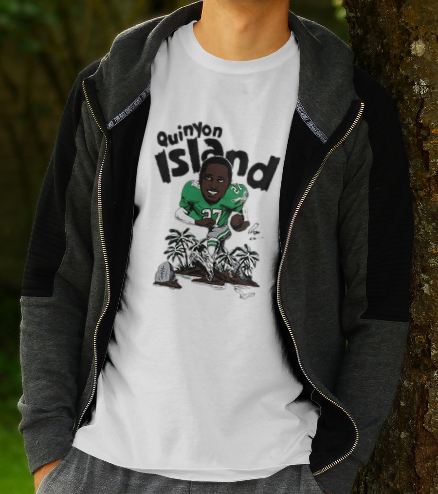 Quinyon Island Philadelphia Eagles Caricature T-Shirt
