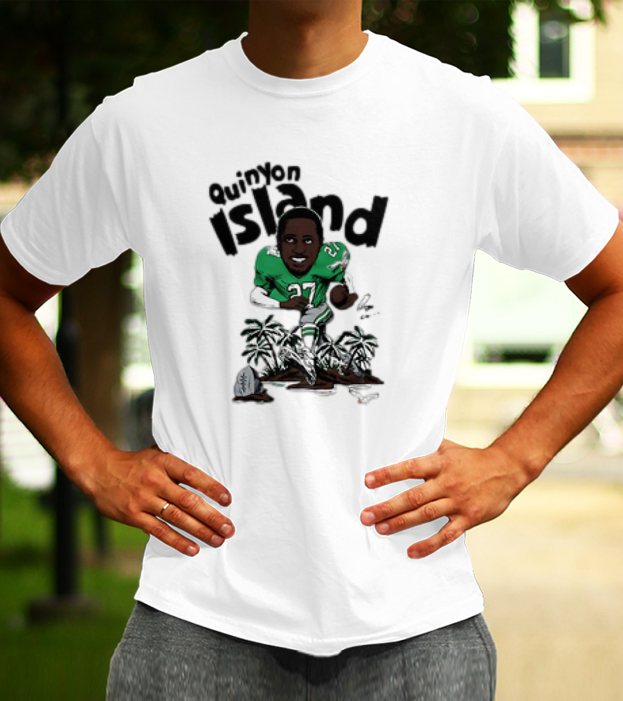 Quinyon Island Philadelphia Eagles Caricature T-Shirt