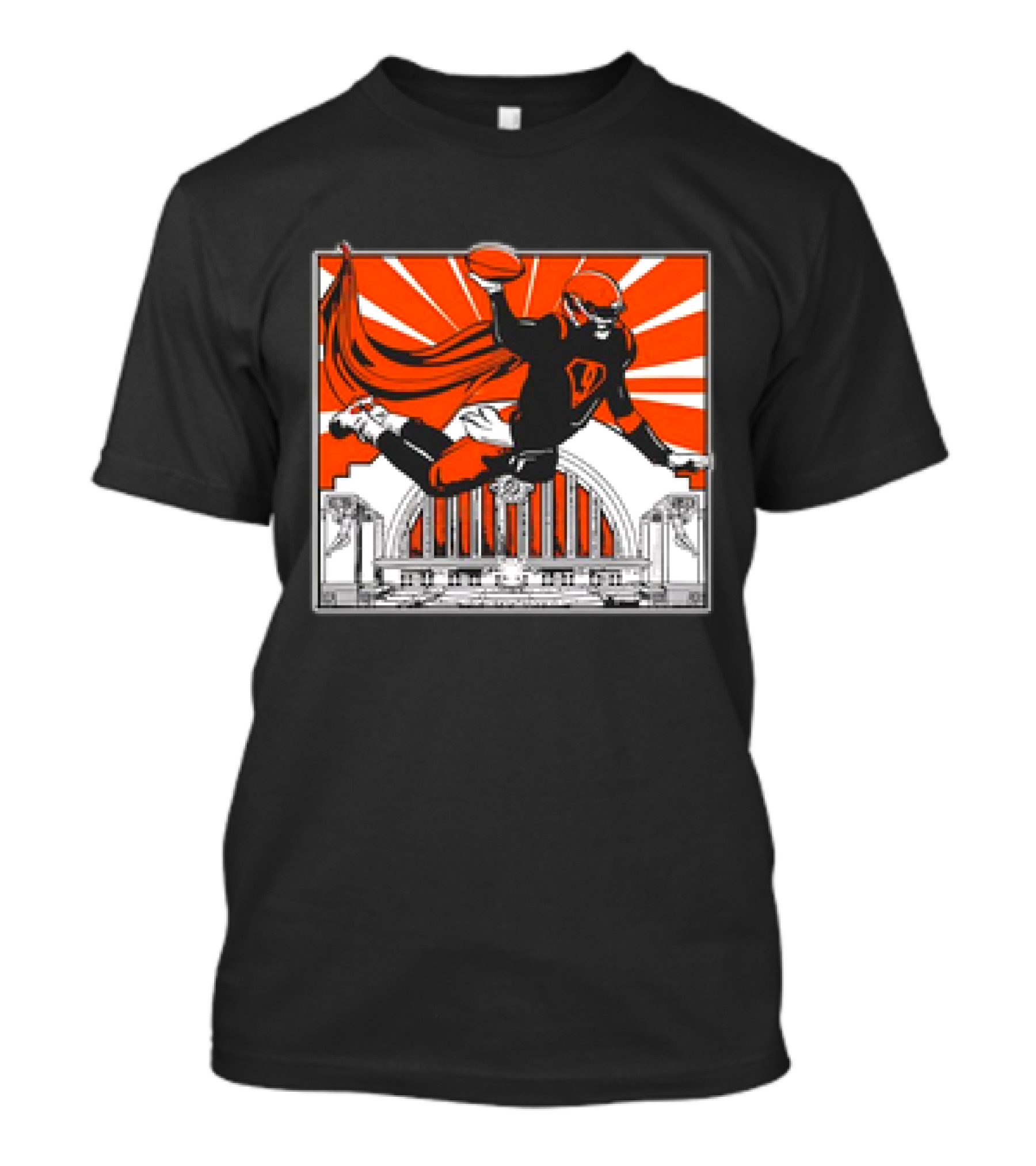 Cincinnati Bengals Superhero Joe Burrow Union Terminal Fan T-Shirt