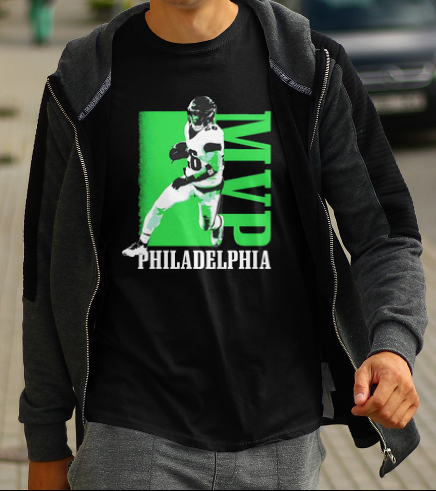 Philadelphia MVP Football Player Green Highlight T-Shirt