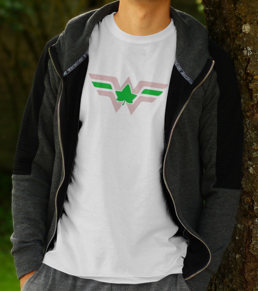 Ivory Woman Aka Pink Winged Green Leaf W T-Shirt