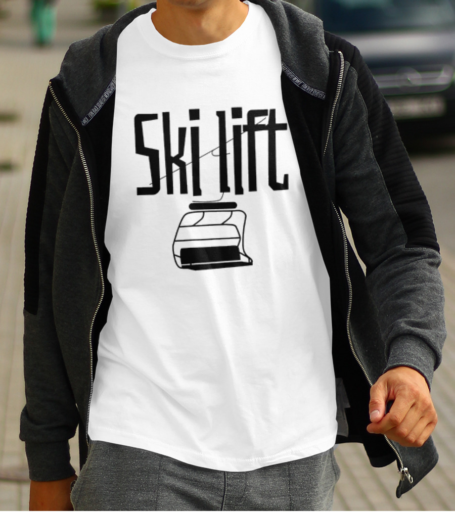 Ski Lift Chair Sketch T-Shirt