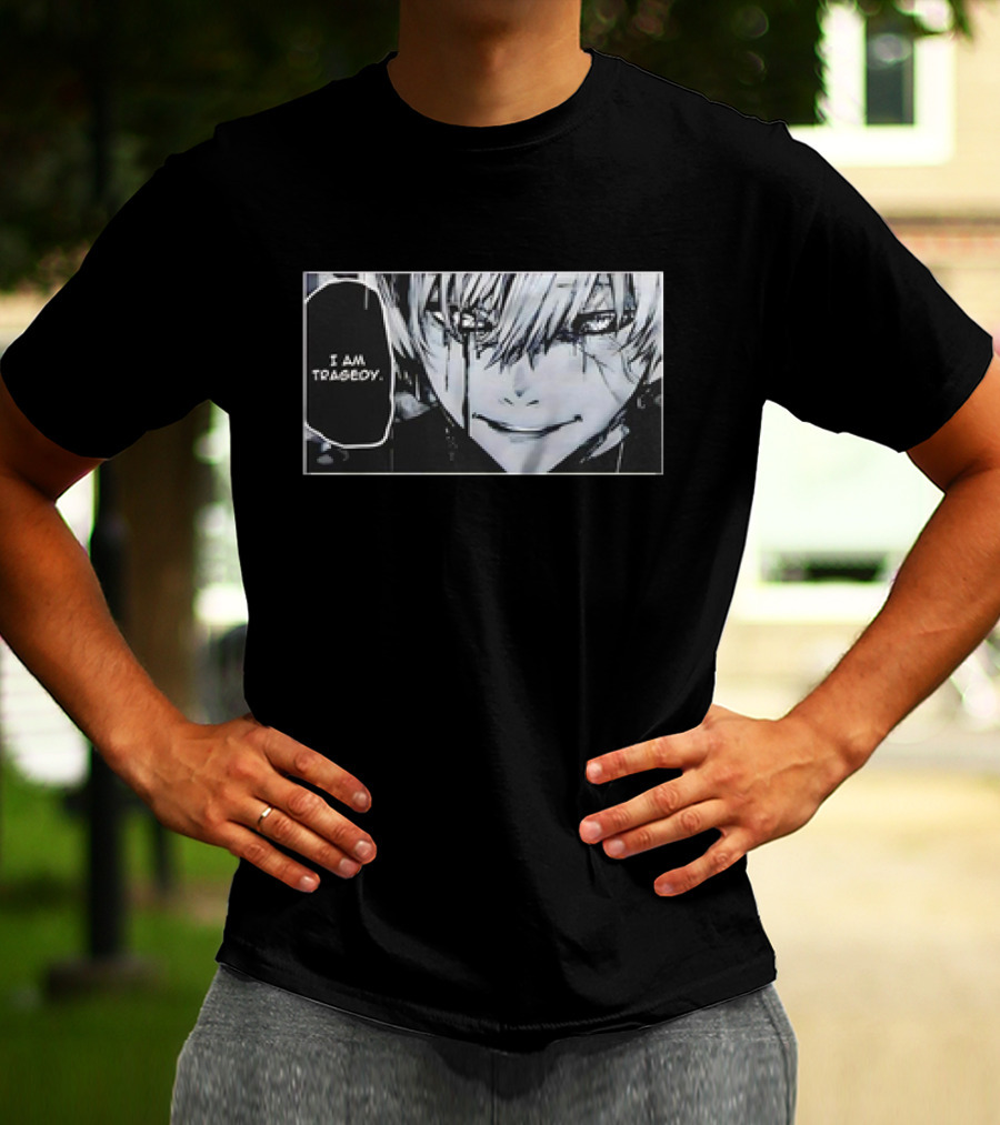 Kaneki Ken I Am Tragedy Manga Panel Anime Tokyo Ghoul T-Shirt