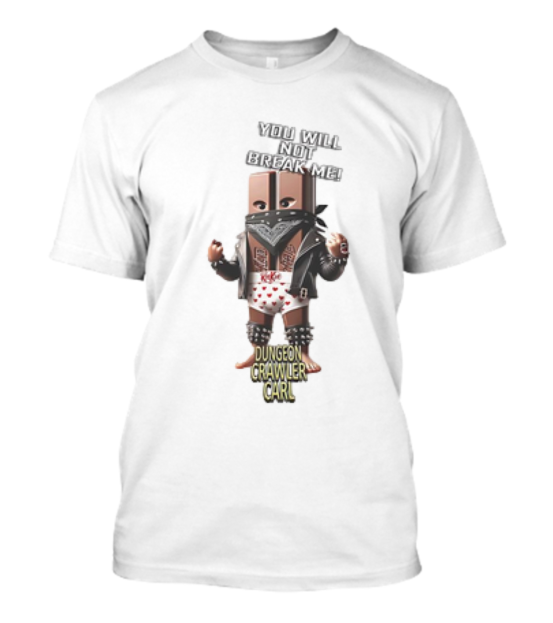 Dungeon Crawler Carl You Will Not Break Me Leather Punk T-Shirt