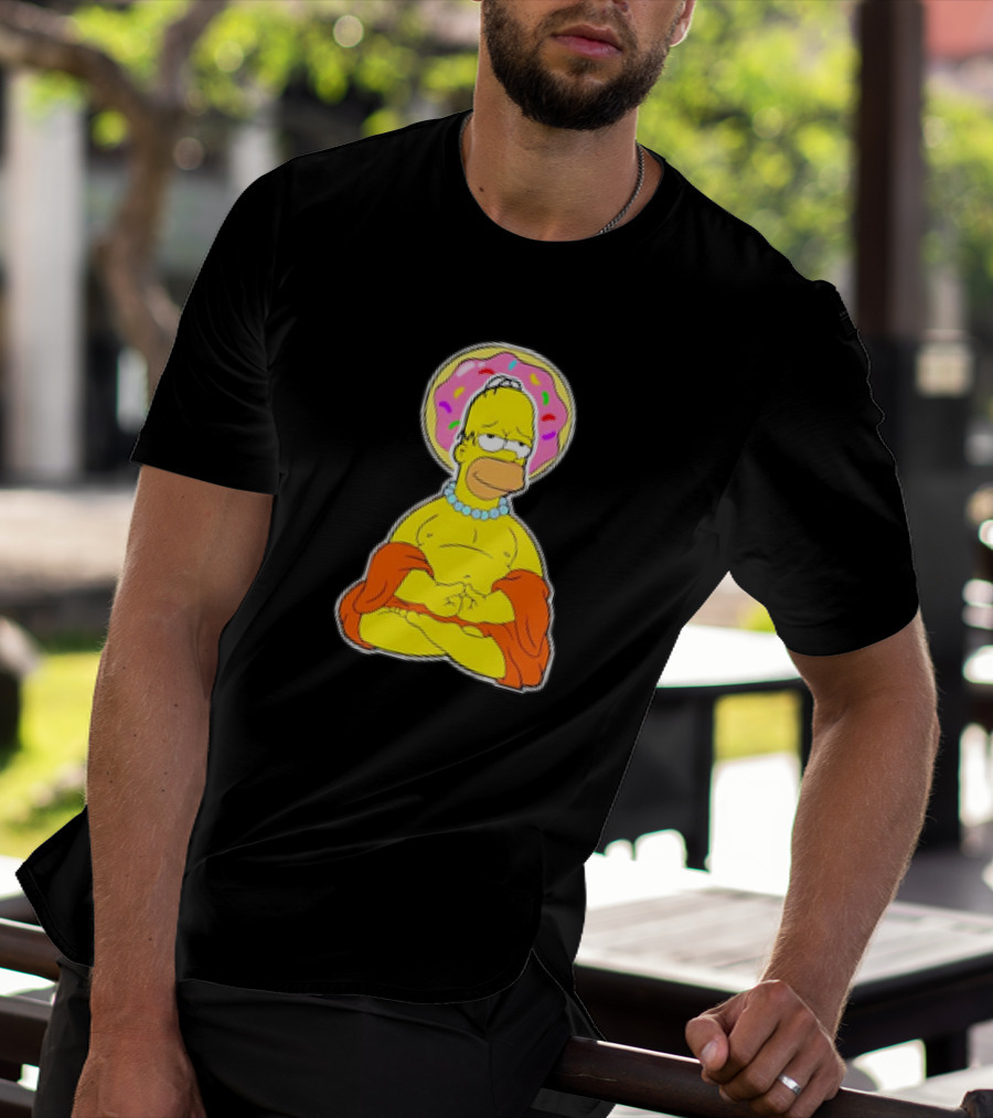 Homer Simpson Doughnut Enlightenment Buddha T-Shirt