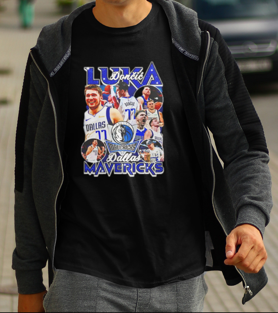 Luka Doncic Dallas Mavericks NBA Basketball Nostalgic 90s Retro Vibes T-Shirt