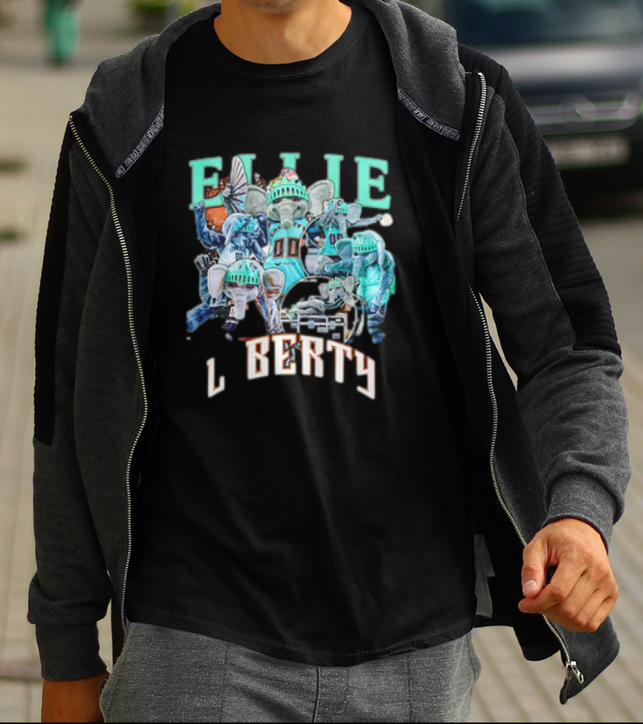 New York Liberty Ellie Basketball Christmas Statue Of Liberty T-Shirt