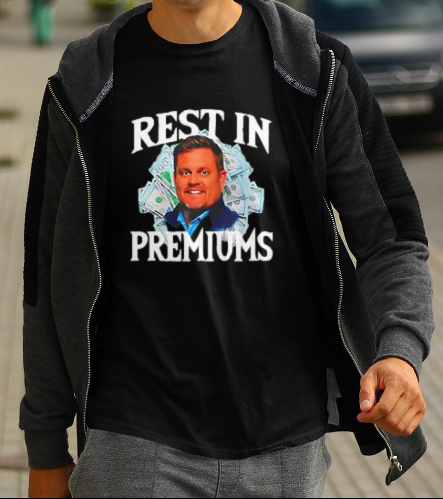 Rest In Premiums Brian Thompson Cash Background T-Shirt