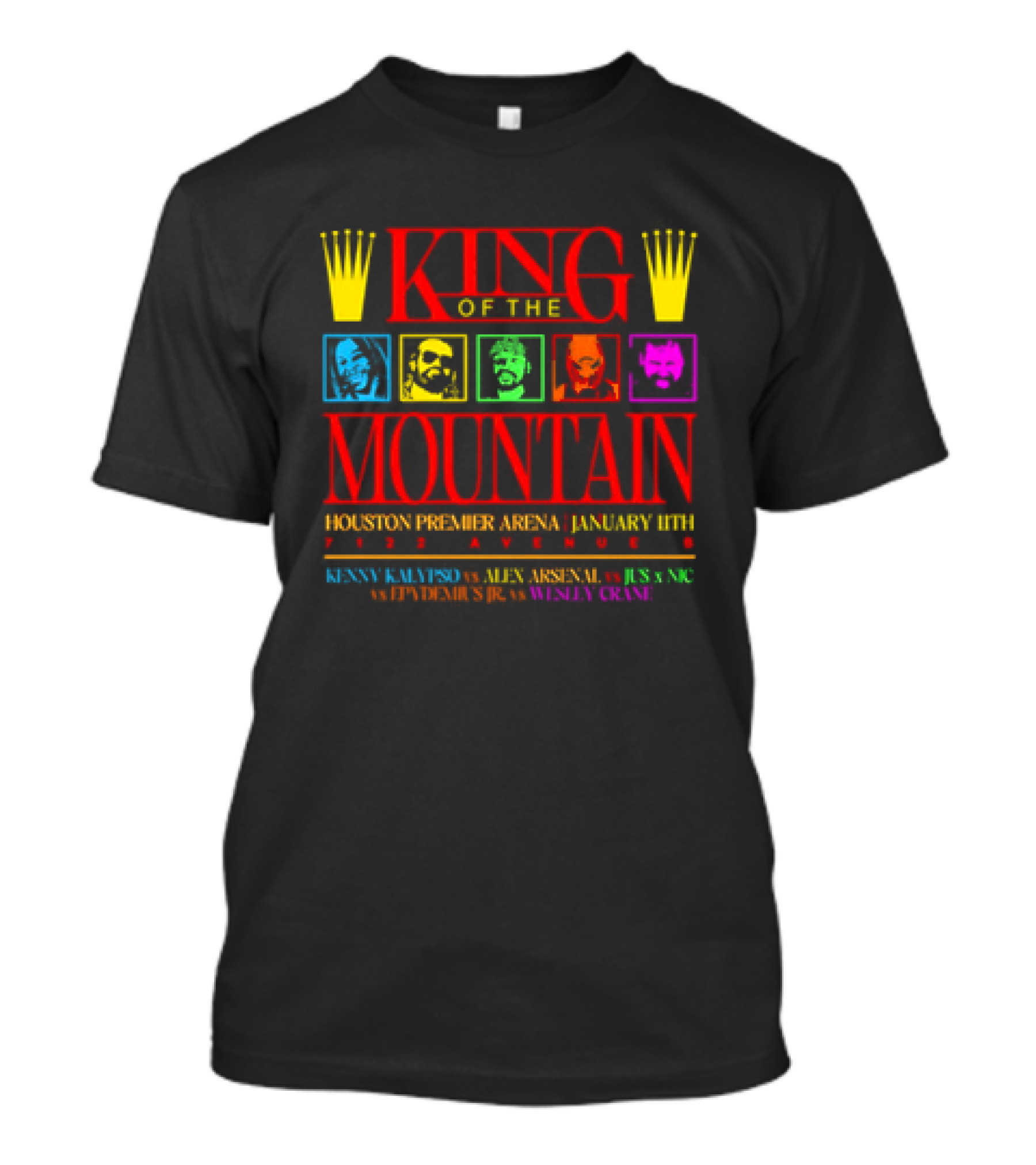 WrestleRave King Of The Mountain Houston Premier Arena January 11th T-Shirt