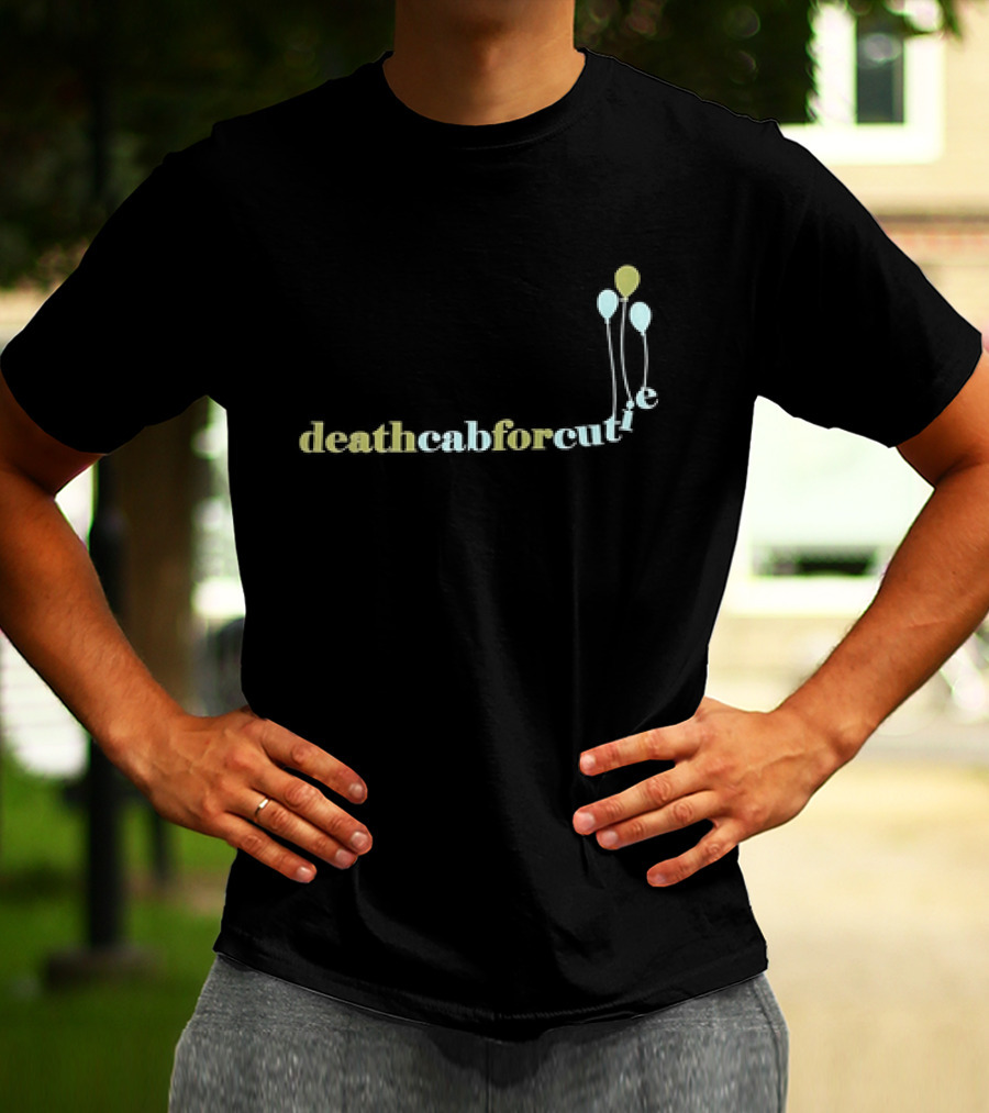 Death Cab For Cutie Balloon Text With Pastel Balloons T-Shirt