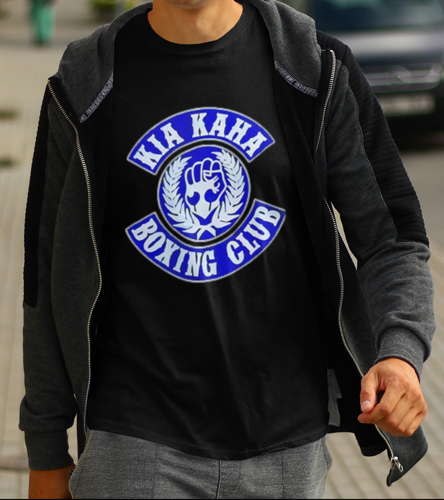 Kia Kaha Boxing Club Fist Logo With Laurel Wreath T-Shirt