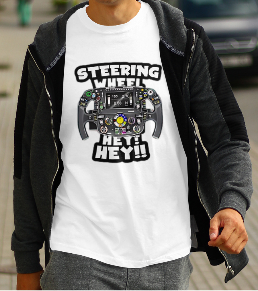 Steering Wheel Hey Kimi Raikkonen T-Shirt