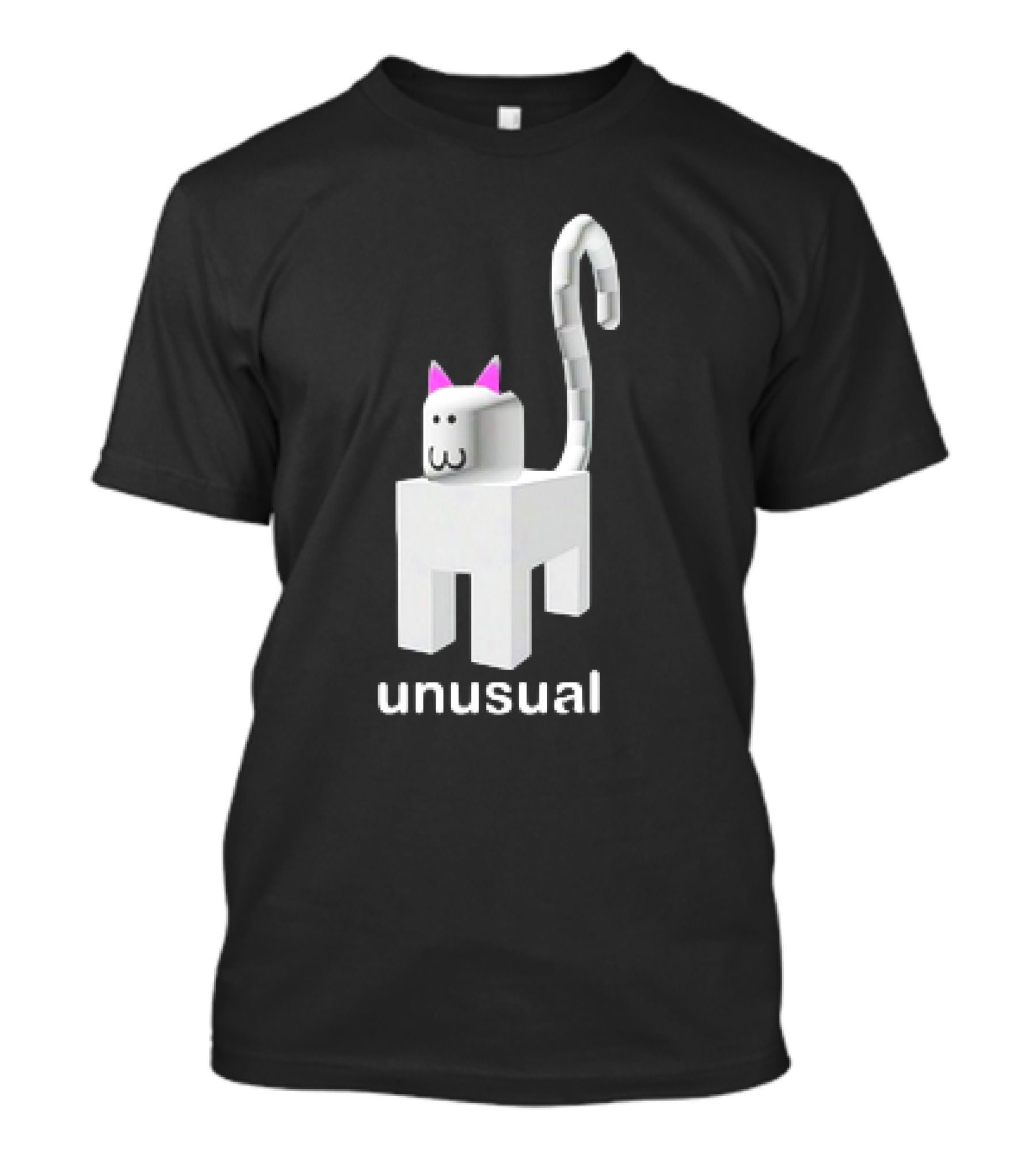 Unusual Meow V2 Blocky Cat T-Shirt