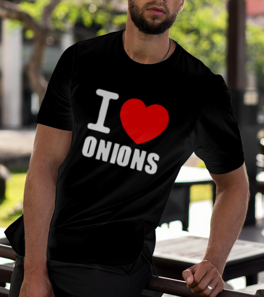 I Heart Onions Retro Love T-Shirt