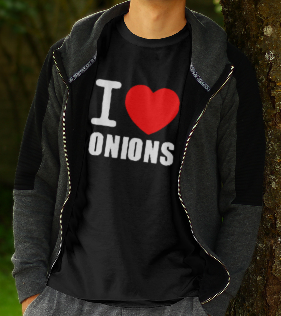 I Heart Onions Retro Love T-Shirt