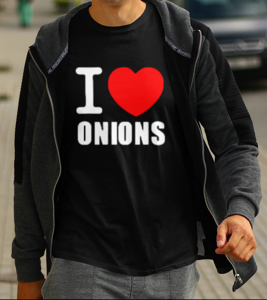 I Heart Onions Retro Love T-Shirt