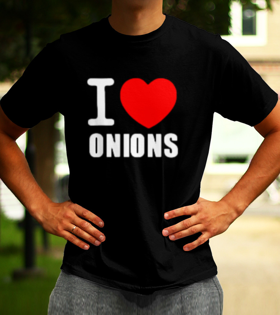 I Heart Onions Retro Love T-Shirt