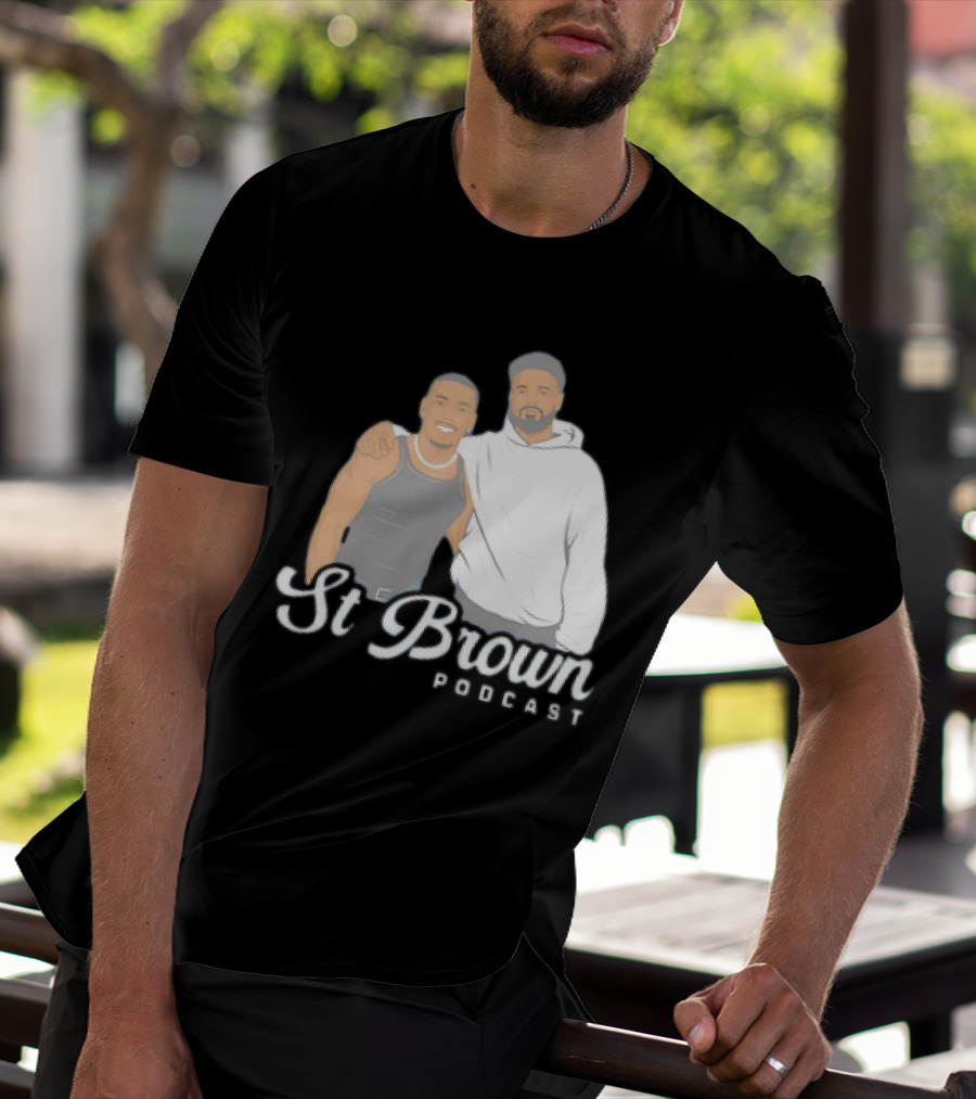 St Brown Podcast Cartoon T-Shirt