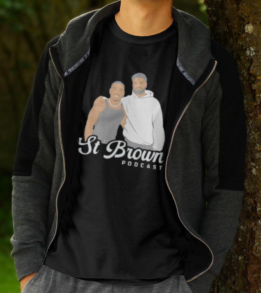 St Brown Podcast Cartoon T-Shirt