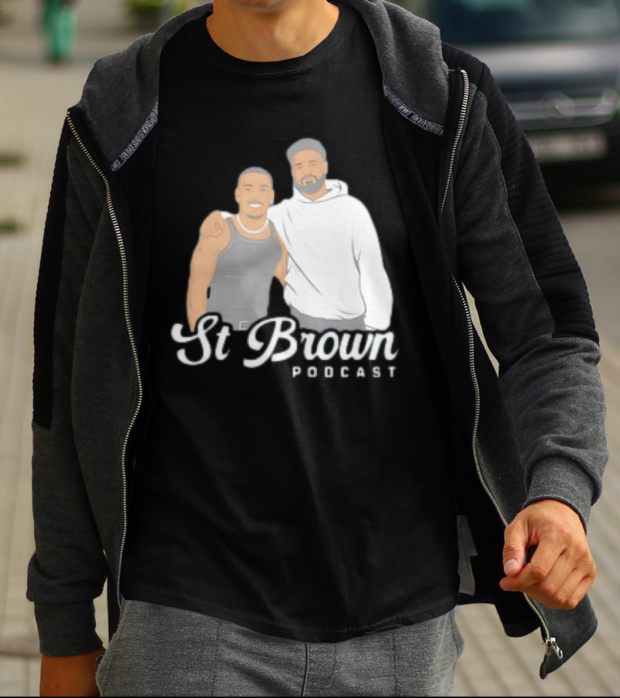 St Brown Podcast Cartoon T-Shirt