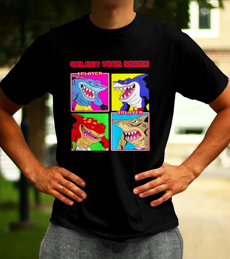 Street Sharks Select Your Shark Player Screen T-Shirt