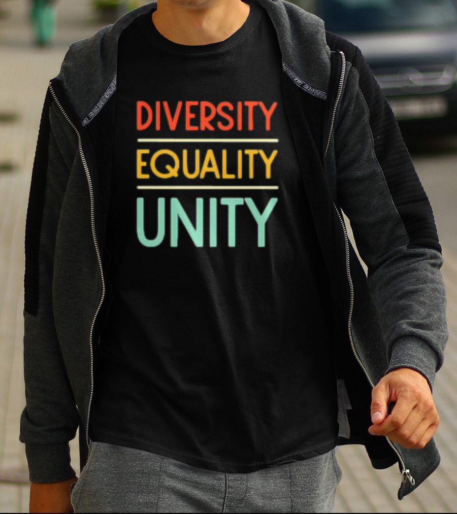 Diversity Equality Unity Bold Multicolor T-Shirt