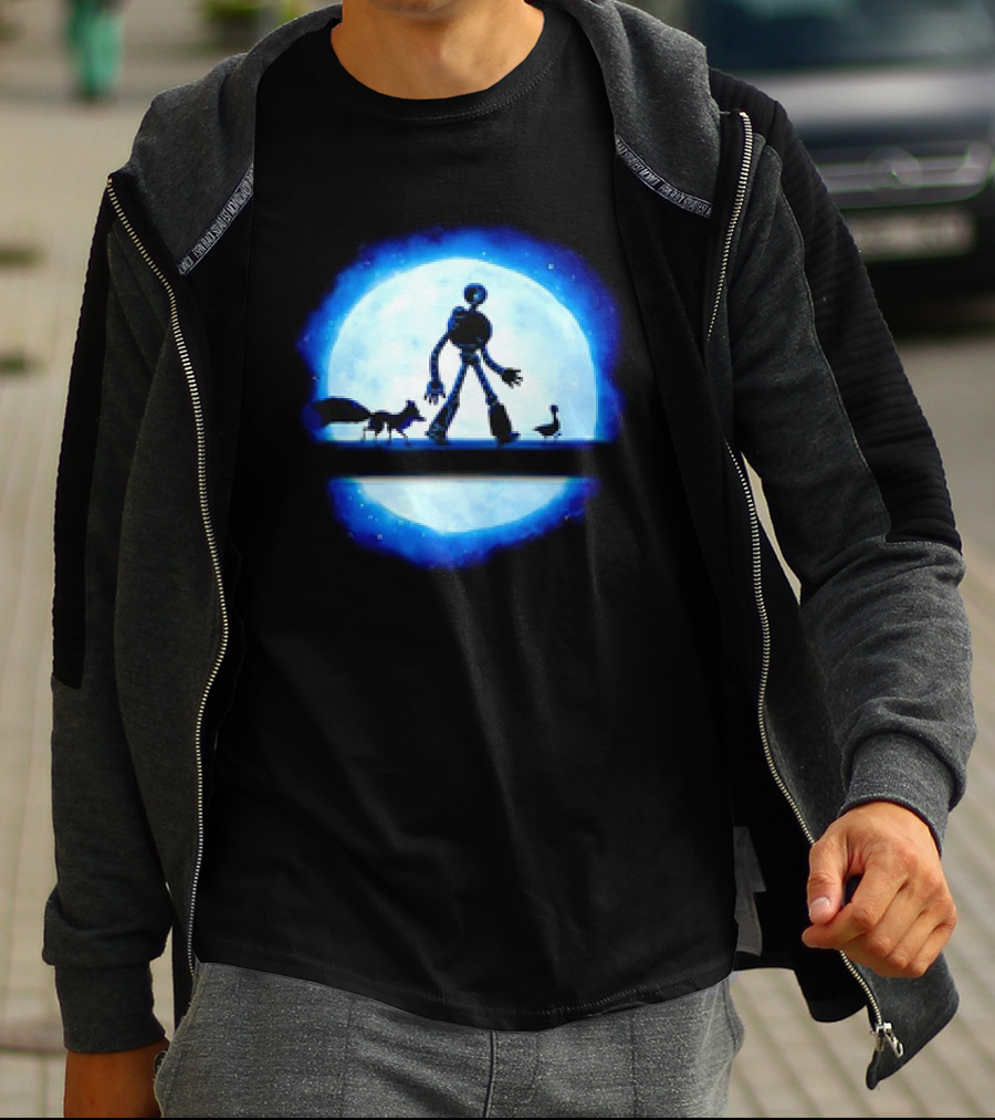 Hakuna Robot Journey With Fox And Goose To The Moon T-Shirt