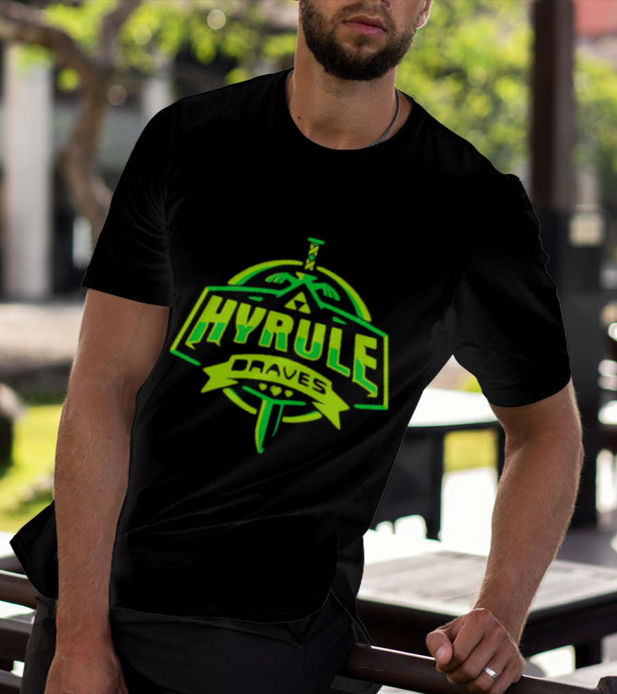 Hyrule Braves Sword Emblem Green Neon T-Shirt