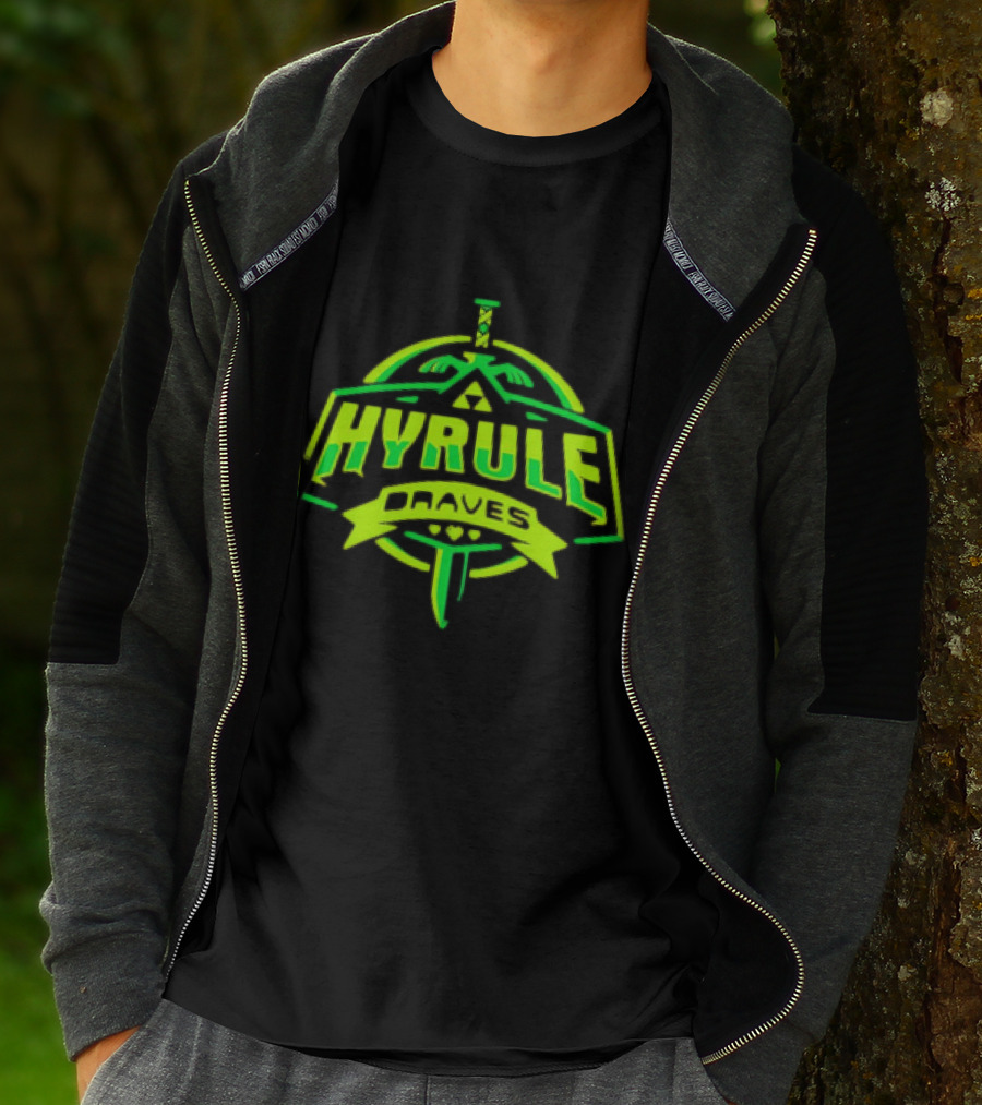 Hyrule Braves Sword Emblem Green Neon T-Shirt