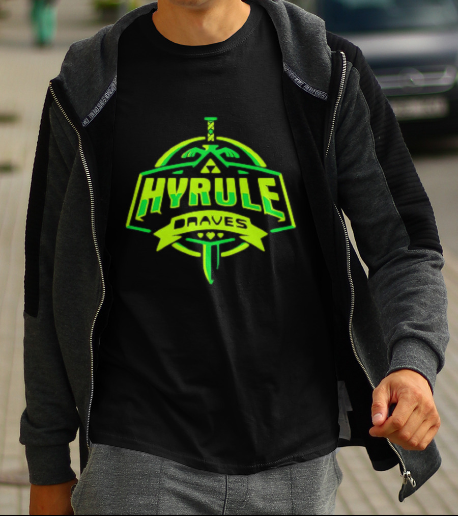 Hyrule Braves Sword Emblem Green Neon T-Shirt