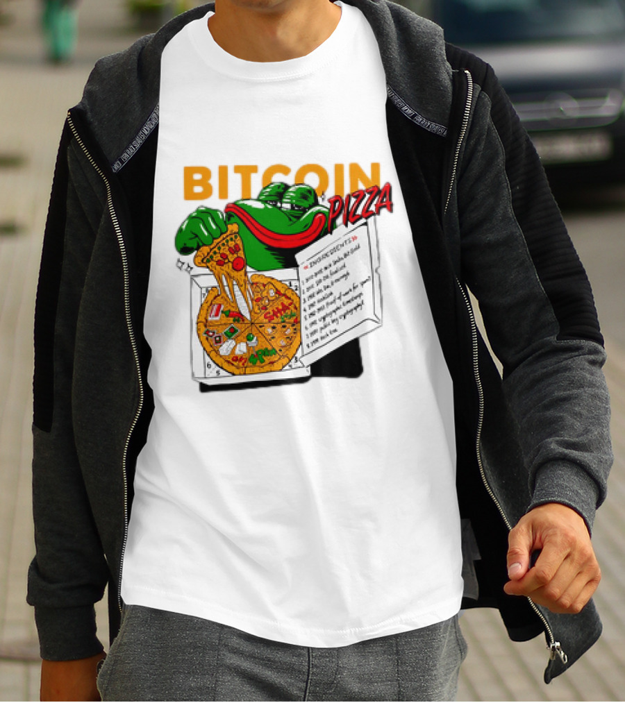 Bitcoin Pizza Frog Meme T-Shirt