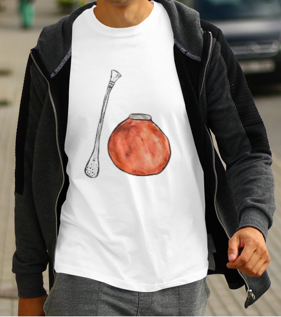 Matte And Bombilla Classic Gourd And Straw T-Shirt