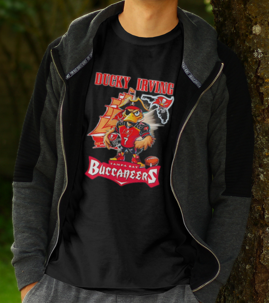 Ducky Irving Tampa Bay Buccaneers 7 Pirate Ship Football Character T-Shirt