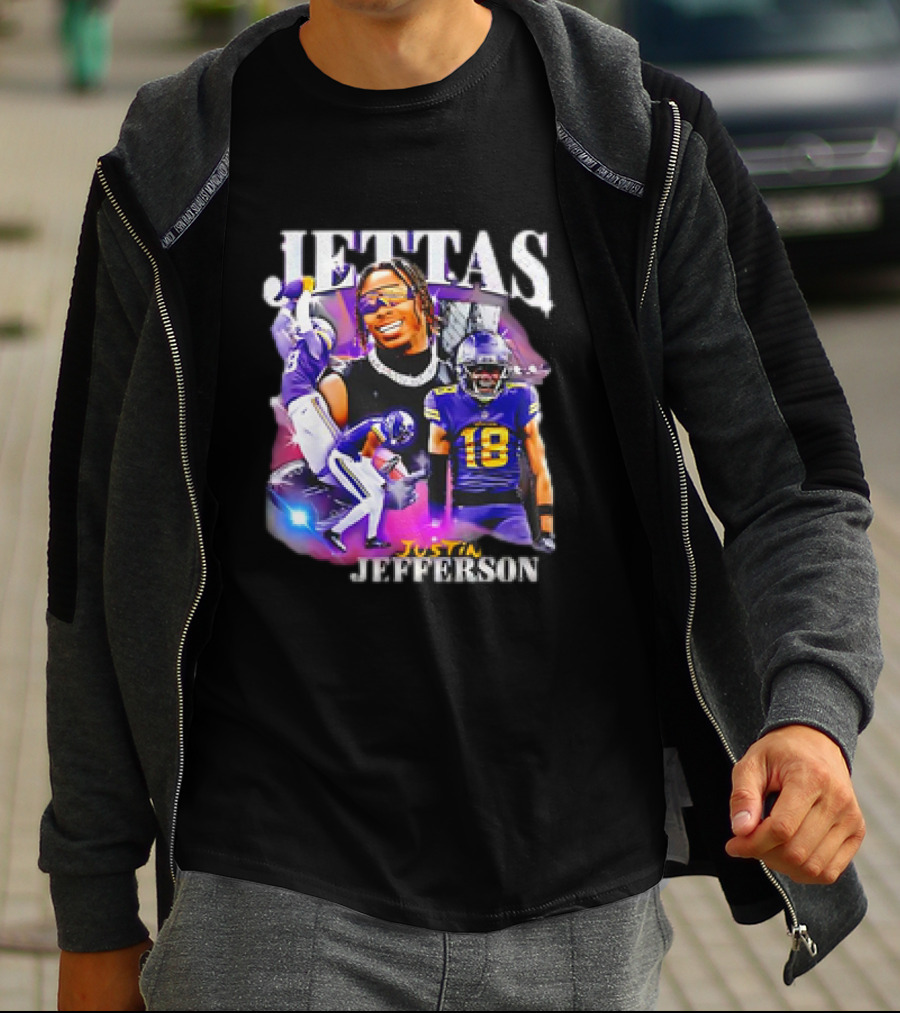 Jettas Justin Jefferson Minnesota Vikings 90s T-Shirt