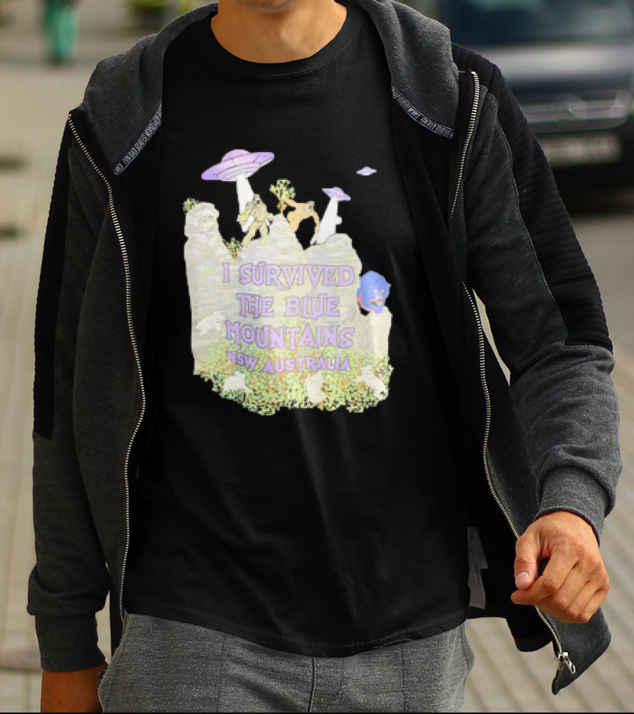 I Survived UFO Encounter In The Blue Mountains NSW Australia T-Shirt