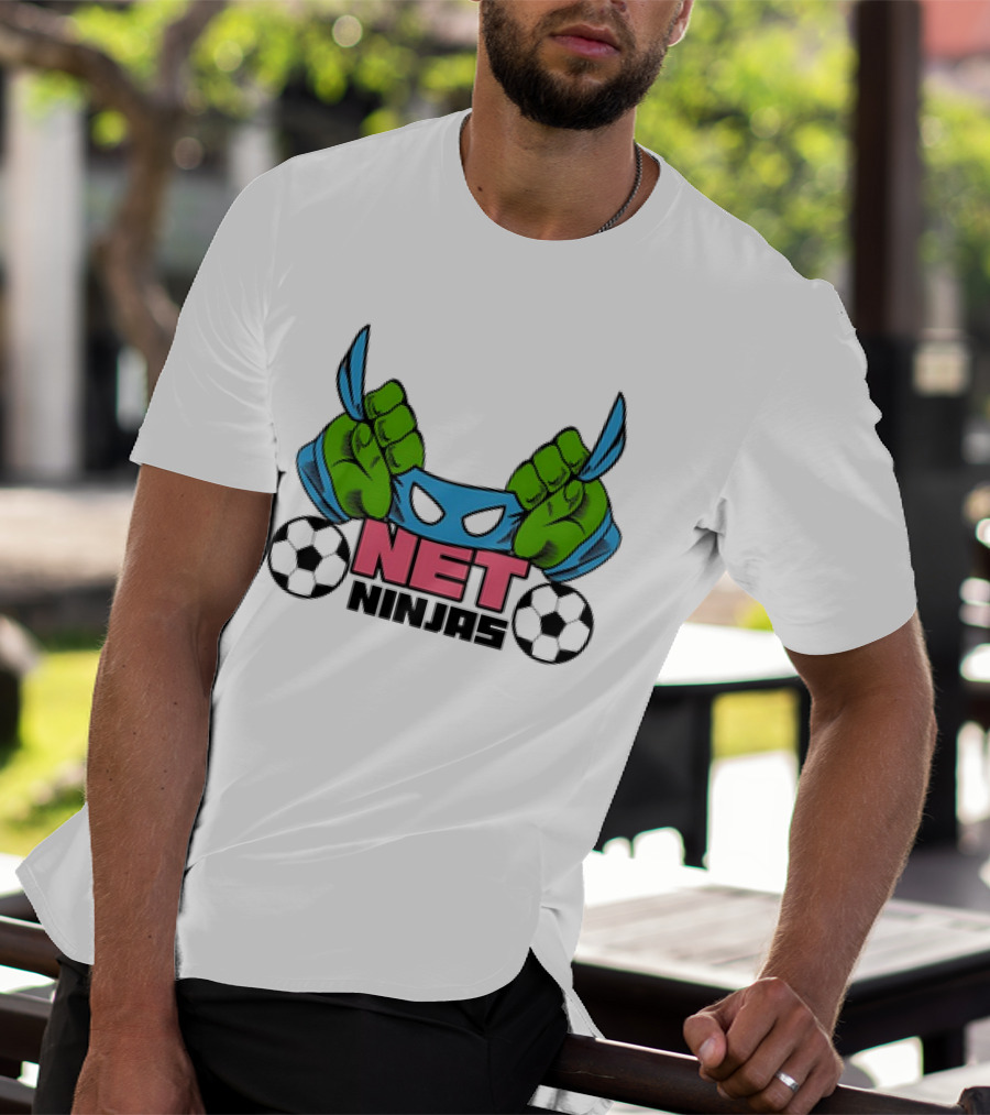 Teenage Mutant Ninja Turtles Net Ninjas Soccer Sports Fan Favorite Adult T-Shirt
