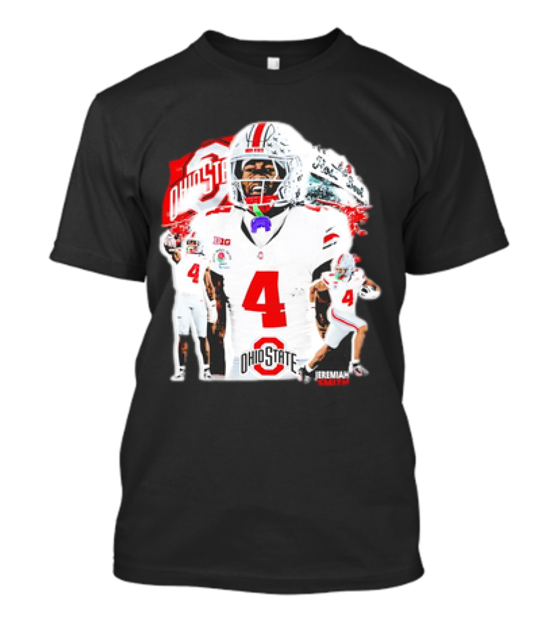 Ohio State Buckeyes Jeremiah Smith Football Player Number 4 960s Sports T-Shirt