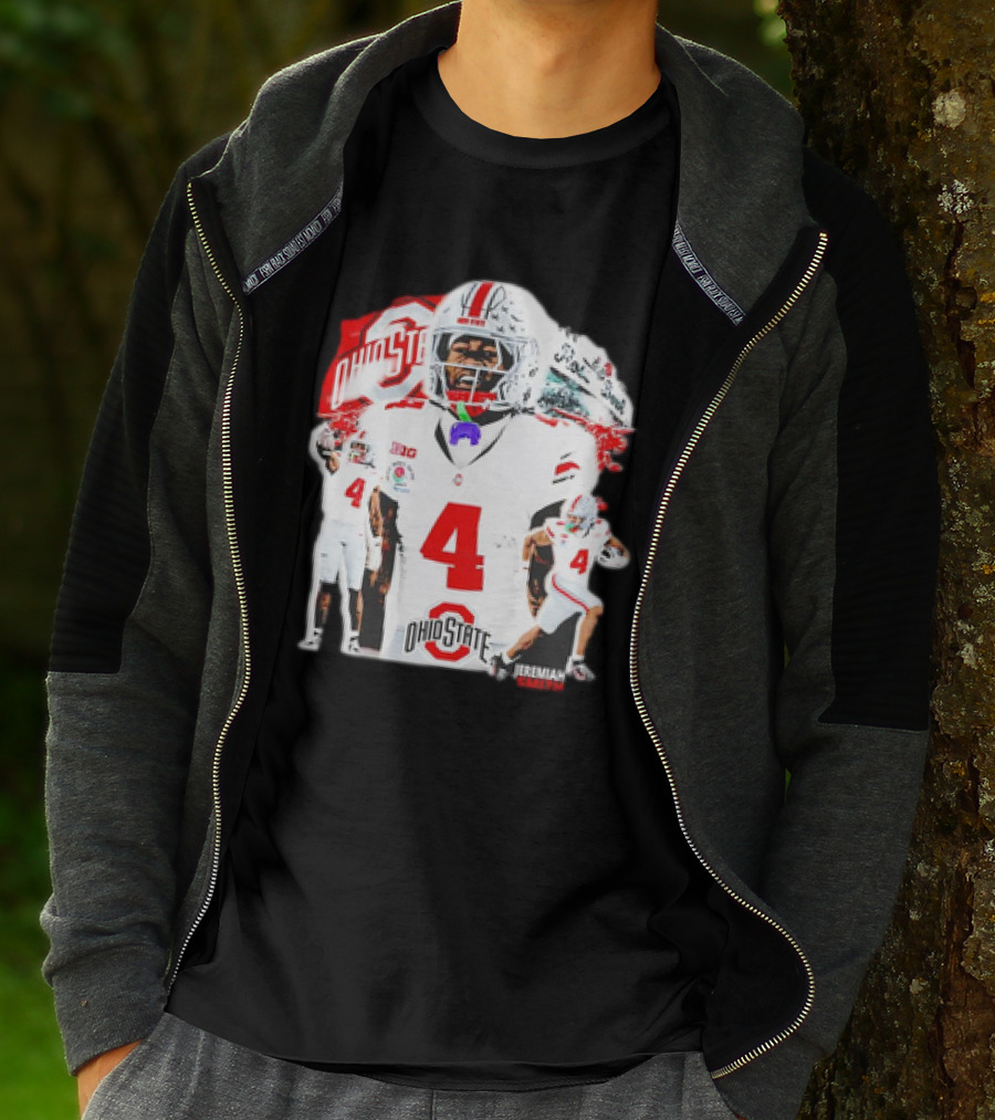 Ohio State Buckeyes Jeremiah Smith Football Player Number 4 960s Sports T-Shirt