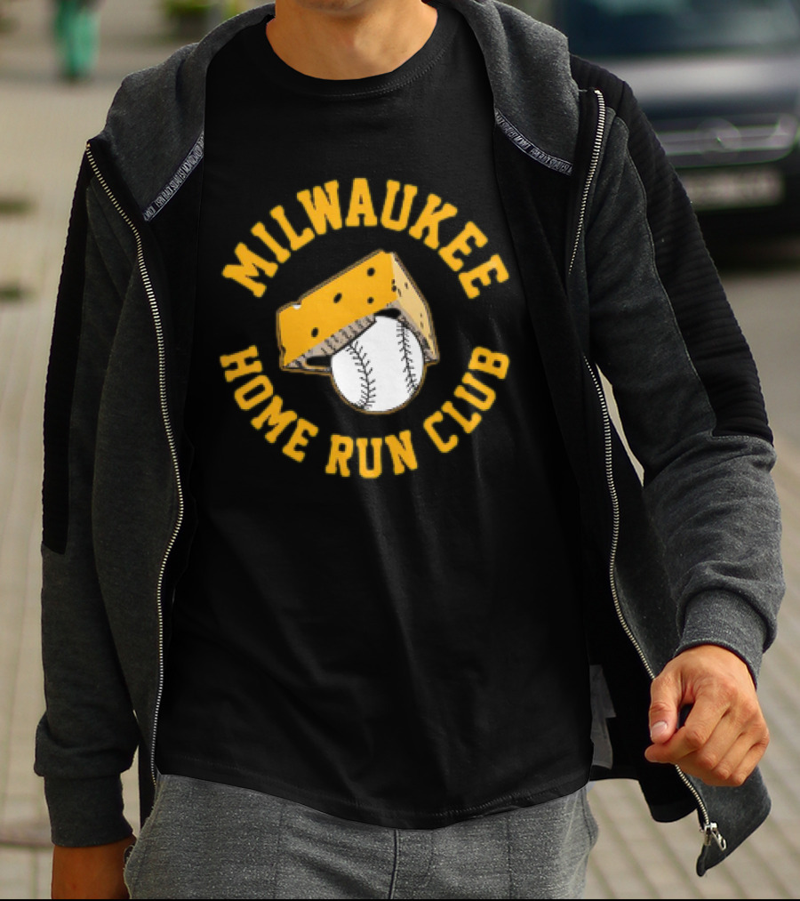 Milwaukee Brewers Home Run Club Baseball Cheesehead T-Shirt
