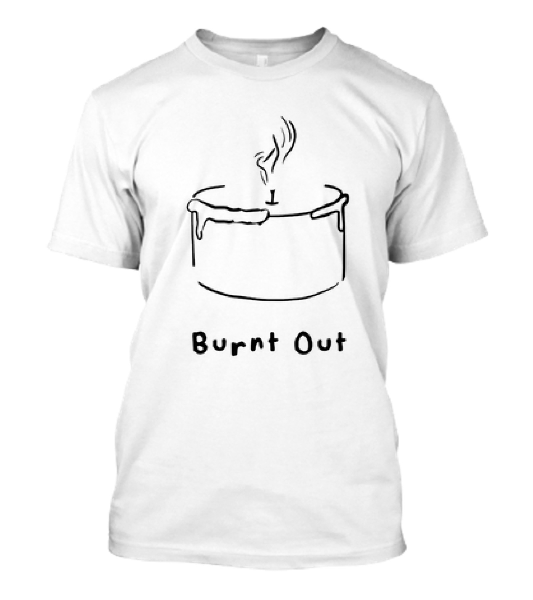Burnt Out Dripping Candle Minimalist Sketch T-Shirt