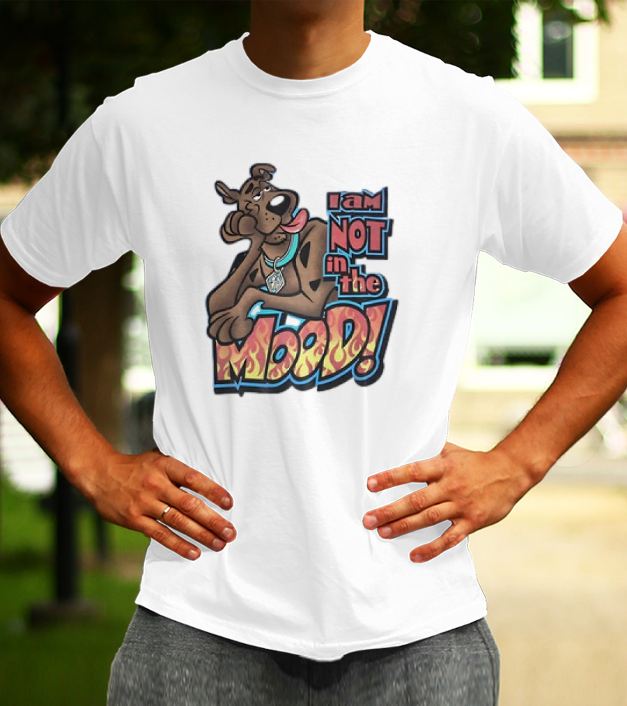 Scooby-Doo I Am Not In The Mood Flame Text T-Shirt