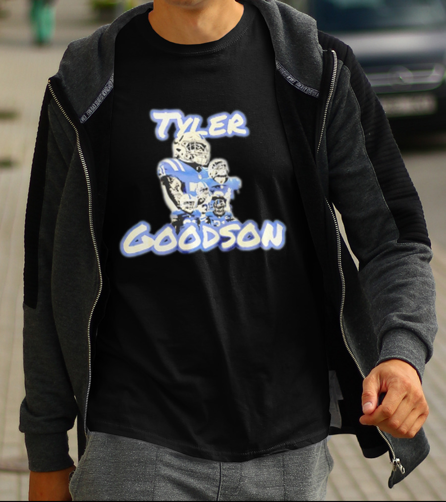 Tyler Goodson Indianapolis Colts Player Collage Football T-Shirt