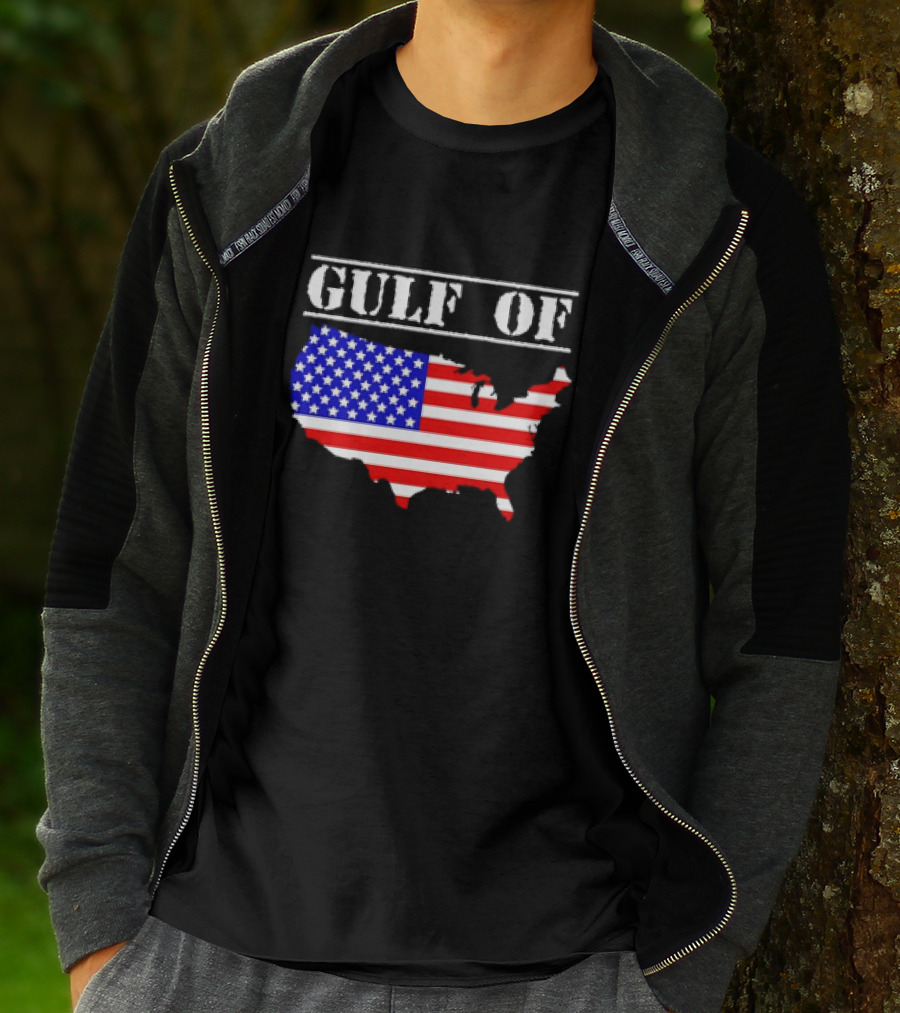 Gulf Of United States Of America Flag Map T-Shirt