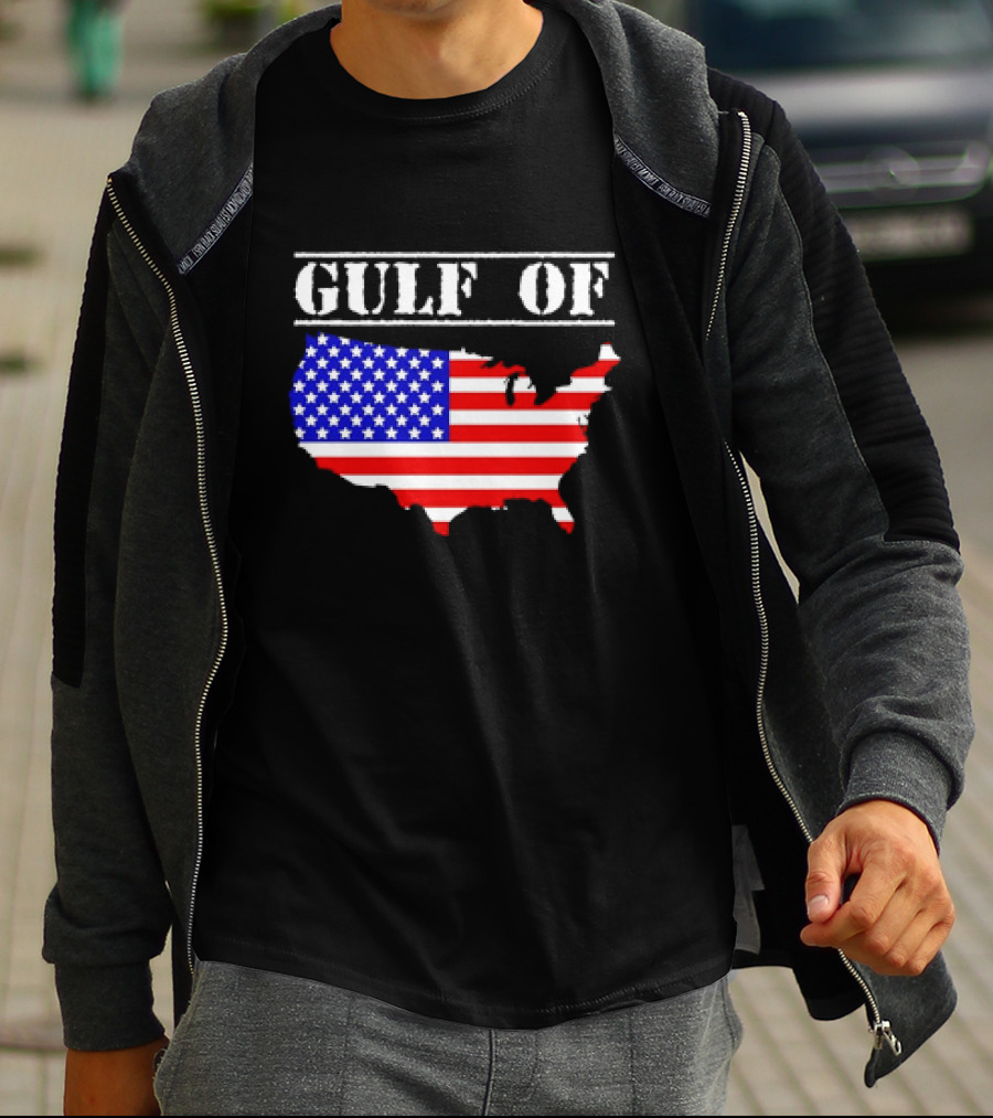 Gulf Of United States Of America Flag Map T-Shirt