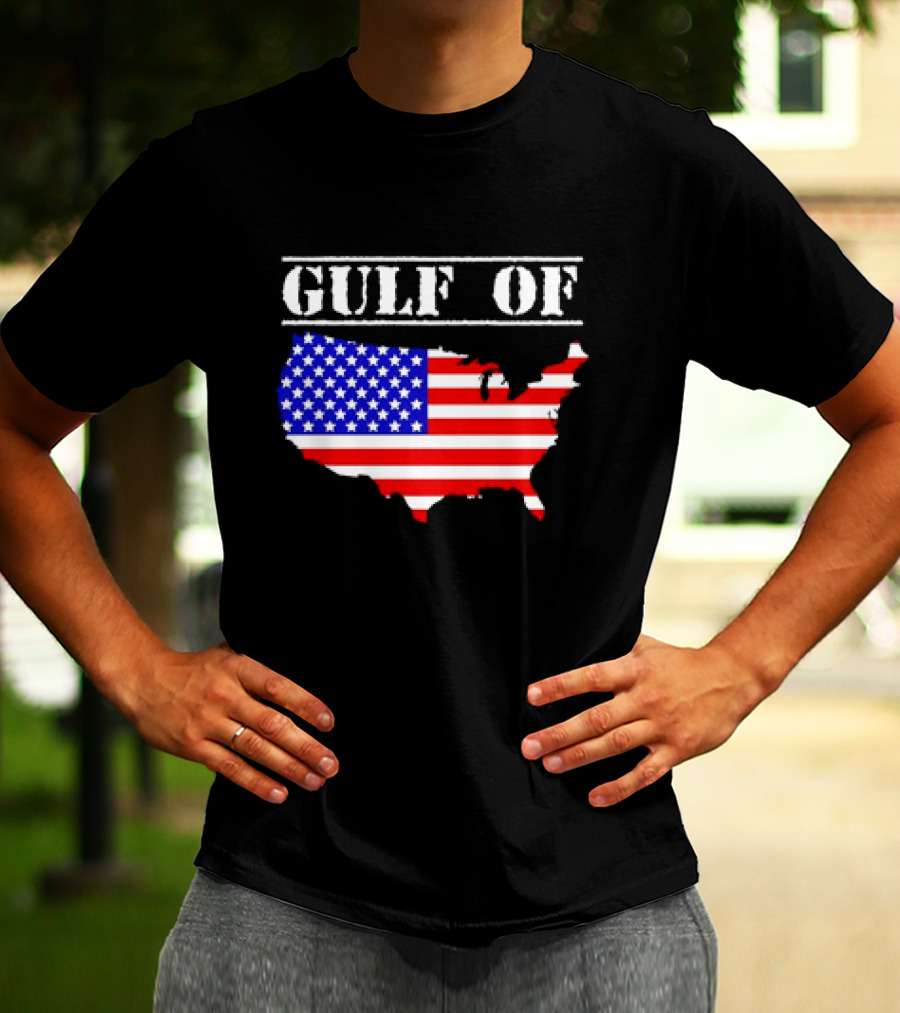 Gulf Of United States Of America Flag Map T-Shirt
