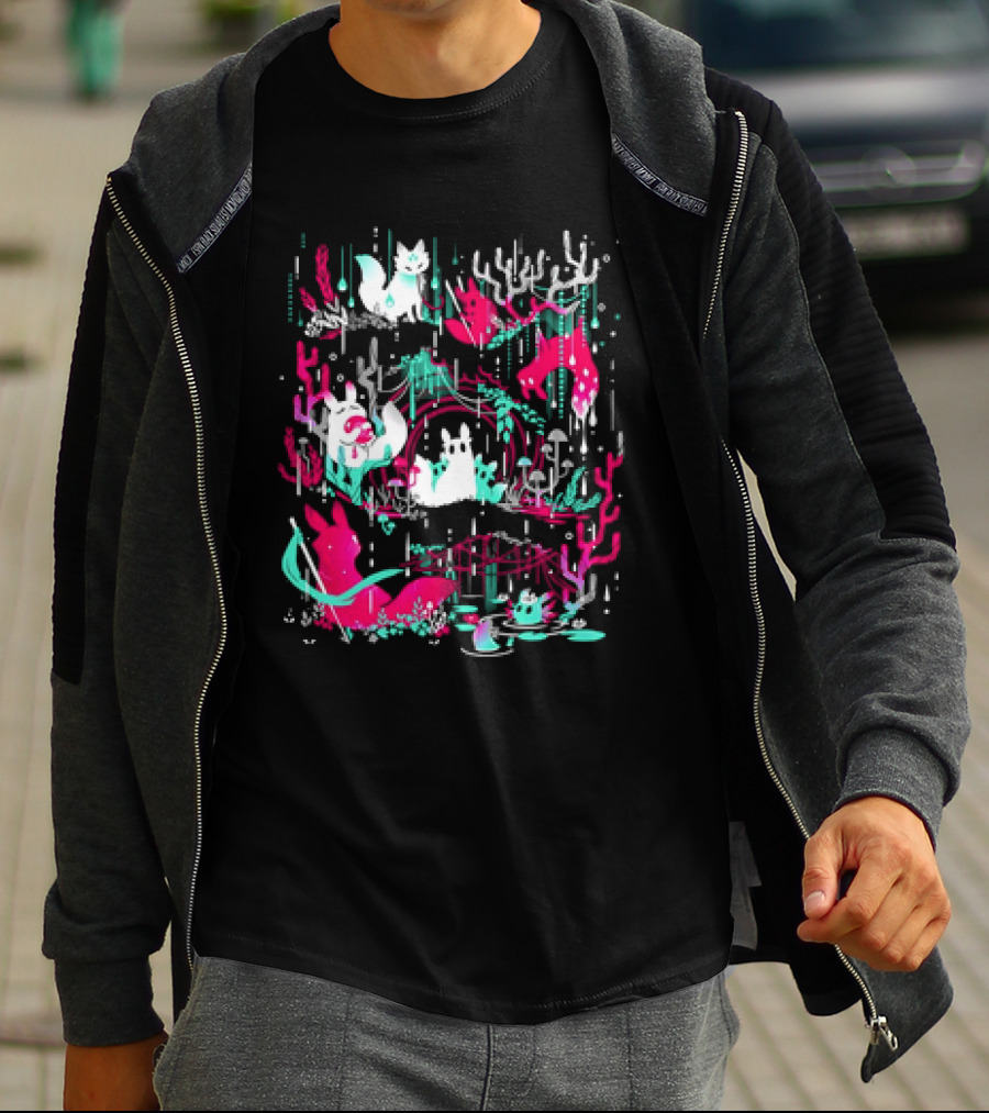 Rain World Downpour Colorful Creatures And Nature Elements T-Shirt