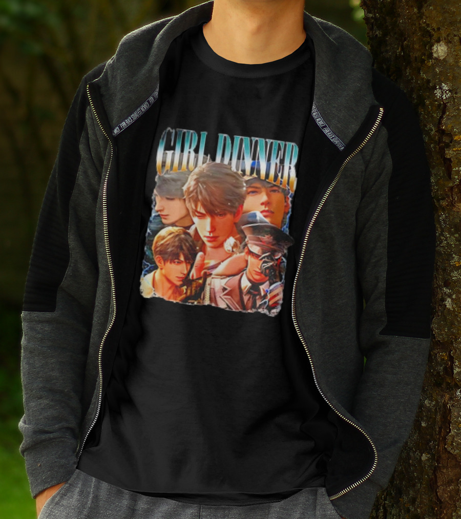 Girl Dinner Caleb Love Deepspace Anime Collage T-Shirt