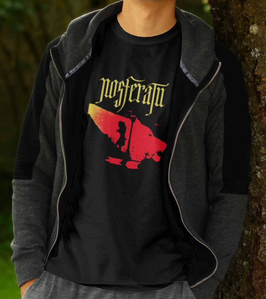 Nosferatu Vampire Silhouette Boat Scene T-Shirt