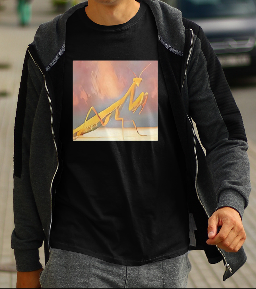 The Praying Mantis Abstract Pastel Insect T-Shirt